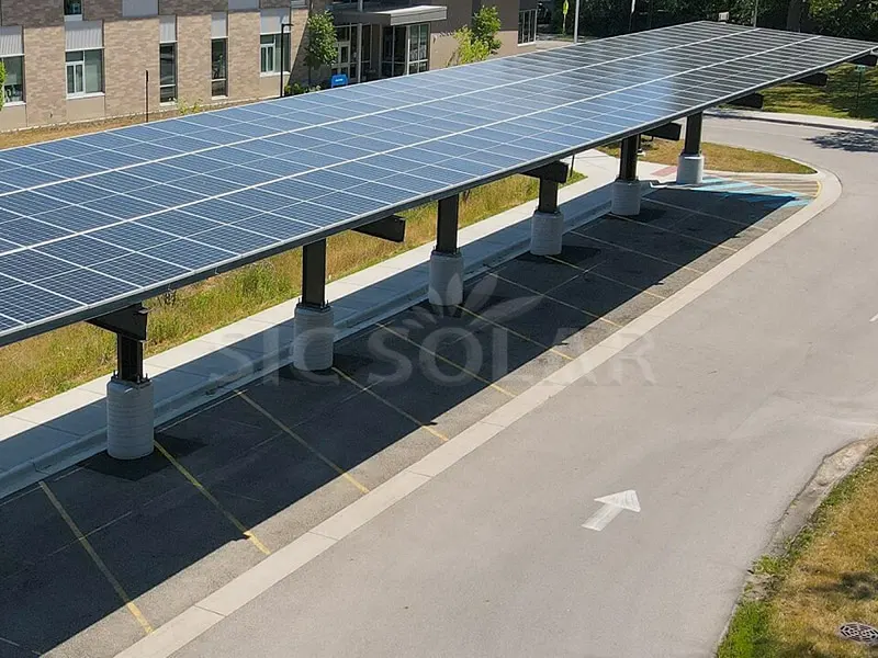 Struktur Carport Solar 100KW Di AS