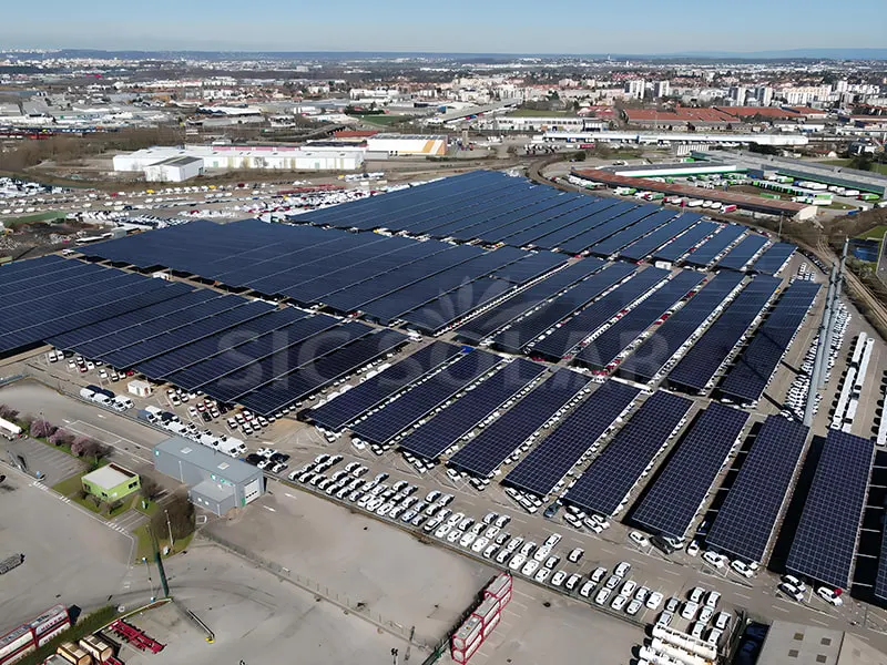 Sistem Carport Berkuasa Suria 16MW Perancis